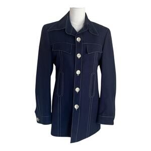 Navy blue 1970s vintage jacket